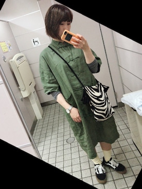 「IamI in fact…」｜「アイテム（ワンピース/ドレス）」を使った、m o e○▲□さん（レディース・161cm）の秋コーディネート