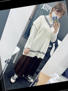 「チャックテイラー」｜「アイテム（その他）」を使った、m o e○▲□さん（レディース・162cm）の春コーディネート