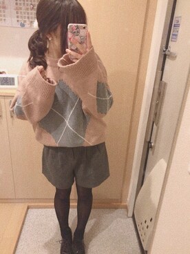 「アイテム（ピアス（両耳用））」を使った、K☻T☻MIさん（レディース・157cm・20代）の春コーディネート