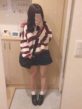 「白ソックス」｜K☻T☻MIさん（レディース・157cm）の夏コーディネート