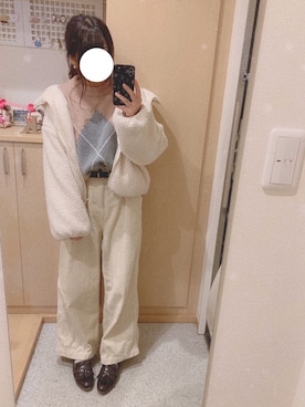 「アイテム（ピアス（両耳用））」を使った、K☻T☻MIさん（レディース・157cm・20代）の冬コーディネート