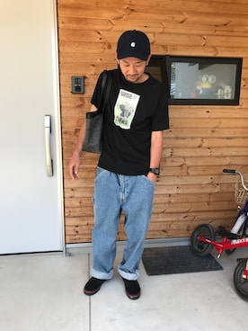 「Lucien Pellat-Finet（ルシアンペラフィネ）のアイテム（トートバッグ）」を使った、ハヤさん（メンズ・172cm）の夏コーディネート