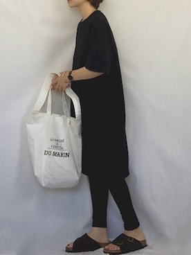 「ALLUMER（アリュメール）のアイテム（ワンピース/ドレス）」を使った、chanpekoさん（レディース・153cm）の夏コーディネート