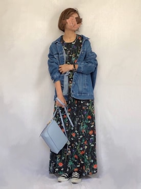 「GRL（グレイル）のアイテム（ピアス（両耳用））」を使った、chanpekoさん（レディース・153cm）の秋コーディネート