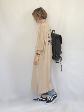 「GRL（グレイル）のアイテム（ピアス（両耳用））」を使った、chanpekoさん（レディース・153cm）の秋コーディネート