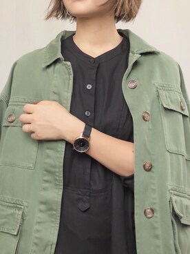 「GRL（グレイル）のアイテム（ピアス（両耳用））」を使った、chanpekoさん（レディース・153cm）の秋コーディネート