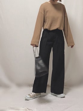 「Aco Design（アコデザイン）のアイテム」を使った、chanpekoさん（レディース・153cm）の秋コーディネート