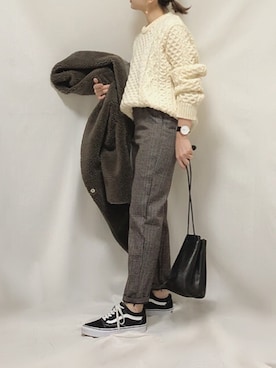 「GRL（グレイル）のアイテム（リング）」を使った、chanpekoさん（レディース・153cm）の冬コーディネート