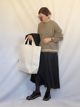 「RAWROW（ロウロウ）のアイテム」を使った、chanpekoさん（レディース・153cm）の冬コーディネート