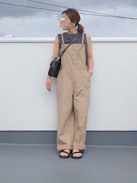 「Sheson（シーズン）のアイテム（オールインワン・サロペット）」を使った、chanpekoさん（レディース・153cm）の春コーディネート