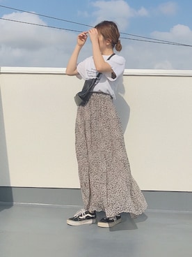 「YArKA（ヤーカ）のアイテム（バッグ）」を使った、chanpekoさん（レディース・153cm）の夏コーディネート