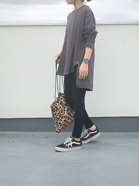 「アイテム（腕時計、パープル系）」を使った、chanpekoさん（レディース・153cm）の秋コーディネート