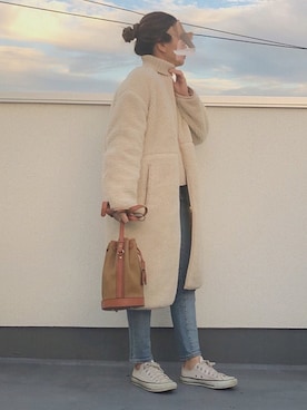 「NOLLEY’S（ノーリーズ）のアイテム（その他アウター）」を使った、chanpekoさん（レディース・153cm）の冬コーディネート