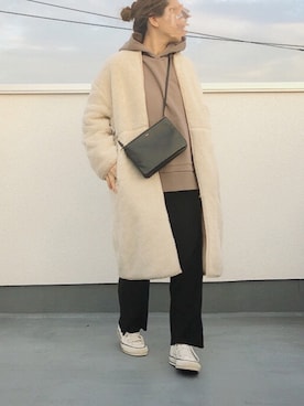 「NOLLEY’S（ノーリーズ）のアイテム（その他アウター）」を使った、chanpekoさん（レディース・153cm）の冬コーディネート