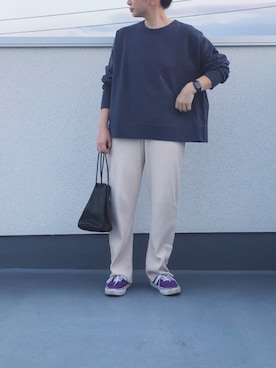 「FRAMeWORK（フレームワーク）のアイテム（スウェット）」を使った、chanpekoさん（レディース・153cm）の夏コーディネート