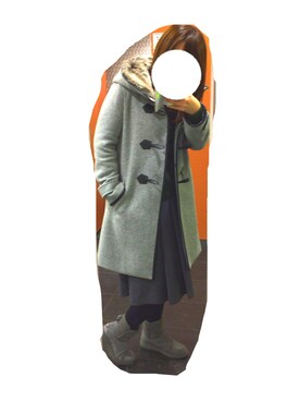 「ROPE' PICNIC（ロペピクニック）のアイテム（ダッフルコート）」を使った、yuu2さん（レディース・157cm）の冬コーディネート