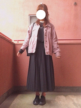 「WEGO（ウィゴー）のWEGO/3ホールシューズ（ドレスシューズ、ブラック系）」を使った、みさきさん（レディース・159cm）の冬コーディネート