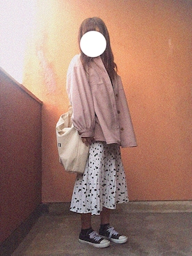 「RETRO GIRL（レトロガール）のフェイクウールCPOジャケット（その他アウター、ホワイト系）」を使った、みさきさん（レディース・159cm）の冬コーディネート