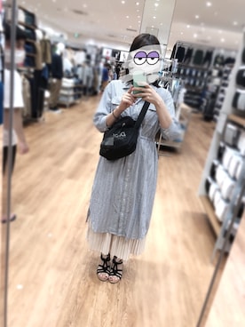 「BEAMS」｜「アイテム（ボディバッグ/ウエストポーチ）」を使った、みみみさん（レディース・166cm）の夏コーディネート