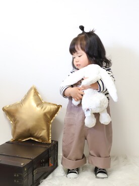 「平成最後のWEARISTAセンバツ」｜「アイテム（オールインワン・サロペット）」を使った、こつんさん（キッズ・80cm）の春コーディネート