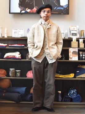「WORK NOT WORK URBAN RESEARCH（ワークノットワークアーバンリサーチ）のアイテム（その他アウター）」を使った、KOKUBOさん（メンズ・168cm）の春コーディネート