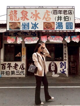 「西裝外套」｜「アイテム（フォーマルスーツ/小物）」を使った、Amy Chiangさん（レディース・161cm）の夏コーディネート