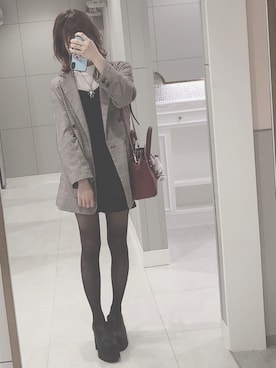 「REDYAZEL（レディアゼル）のアイテム（その他アウター）」を使った、ぴのさん（レディース・153cm）の冬コーディネート