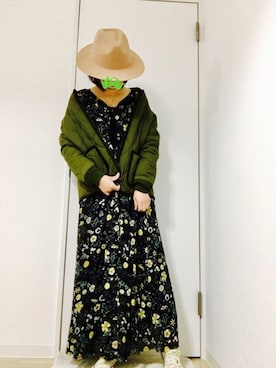 「ミニタリー」｜「アイテム（ブルゾン）」を使った、はなさん（レディース・156cm）の秋コーディネート