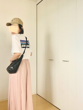 「via j（ヴィアジェイ）のアイテム（帽子）」を使った、はなさん（レディース・156cm）の春コーディネート