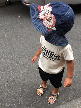 「READY MADES（レディーメイド）のアイテム」を使った、sandsさん（キッズ・90cm）の夏コーディネート