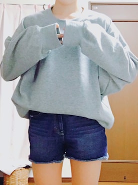 「学校」｜「アイテム（スウェット）」を使った、yakan⁂さん（レディース・168cm）の秋コーディネート