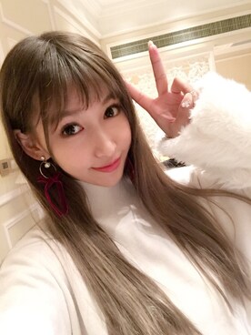 「GRL（グレイル）のアイテム（ピアス（両耳用））」を使った、Bonnieさん（レディース・163cm）の冬コーディネート