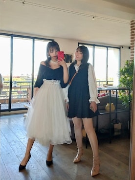 「LA BELLE ETUDE（ラベルエチュード）のアイテム（ネックレス）」を使った、Bonnieさん（レディース・163cm）の秋コーディネート