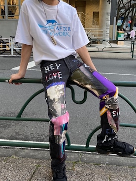 「AFTERHOMEWORK（アフターホームワーク）のアイテム（トップス）」を使った、ゆうきさん（メンズ・174cm）の春コーディネート