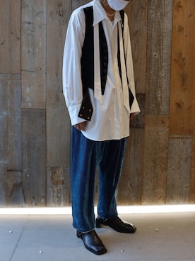 「ロイヤルフラッシュ」｜「アイテム（スラックス）」を使った、ゆうきさん（メンズ・174cm）の夏コーディネート