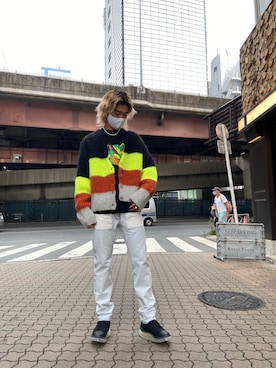 「Maison Kitsune（メゾンキツネ）のアイテム」を使った、ゆうきさん（メンズ・174cm）の秋コーディネート