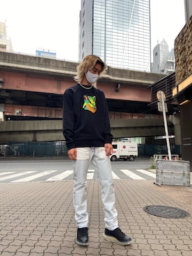「ロイヤルフラッシュ」｜「アイテム（スウェット）」を使った、ゆうきさん（メンズ・174cm）の秋コーディネート