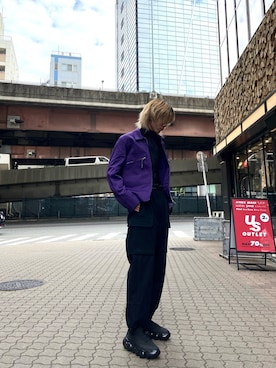 「ロイヤルフラッシュ」｜「アイテム（ブルゾン）」を使った、ゆうきさん（メンズ・174cm）の秋コーディネート