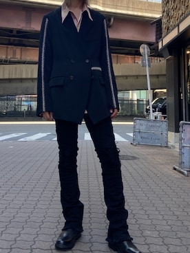 「ロイヤルフラッシュ」｜「アイテム（ブーツ）」を使った、ゆうきさん（メンズ・174cm）の秋コーディネート