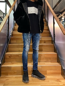 「ロイヤルフラッシュ」｜「アイテム（ブルゾン）」を使った、ゆうきさん（メンズ・174cm）の秋コーディネート