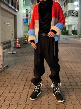 「ロイヤルフラッシュ」｜「アイテム（ブーツ）」を使った、ゆうきさん（メンズ・174cm）の秋コーディネート