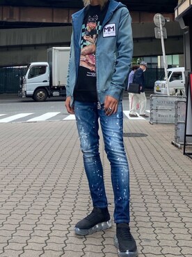 「ロイヤルフラッシュ」｜「アイテム（スウェット）」を使った、ゆうきさん（メンズ・174cm）の秋コーディネート