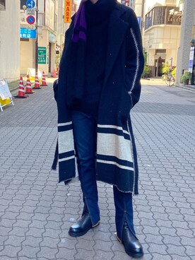 「ロイヤルフラッシュ」｜「アイテム（トレンチコート）」を使った、ゆうきさん（メンズ・174cm）の秋コーディネート