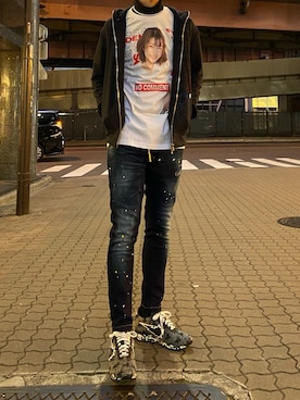 「ロイヤルフラッシュ」｜「アイテム（スウェットパンツ）」を使った、ゆうきさん（メンズ・174cm）の冬コーディネート