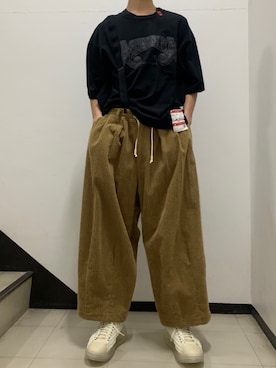 「FACCIES（ファチーズ）のアイテム（パンツ）」を使った、ゆうきさん（メンズ・174cm）の冬コーディネート