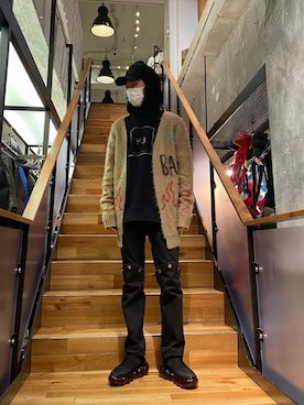 「ロイヤルフラッシュ」｜「アイテム（キャップ）」を使った、ゆうきさん（メンズ・174cm）の冬コーディネート