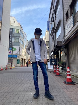 「ロイヤルフラッシュ」｜「アイテム（キャップ）」を使った、ゆうきさん（メンズ・174cm）の冬コーディネート