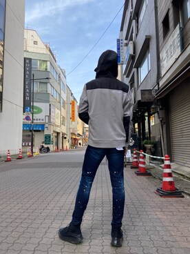 「ロイヤルフラッシュ」｜「アイテム（ブルゾン）」を使った、ゆうきさん（メンズ・174cm）の冬コーディネート