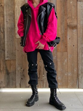 「ロイヤルフラッシュ」｜「アイテム（ブーツ）」を使った、ゆうきさん（メンズ・174cm）の春コーディネート