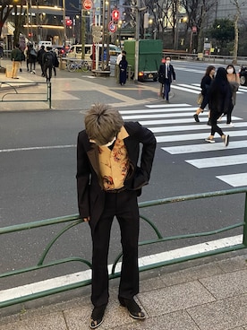 「ロイヤルフラッシュ」｜「アイテム（ブーツ）」を使った、ゆうきさん（メンズ・174cm）の春コーディネート